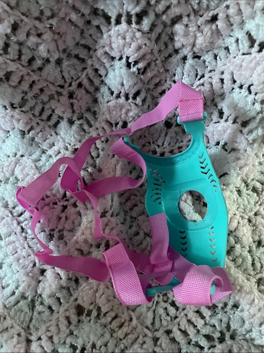 Baby Alive Doll plastic and cloth adjustable straps. Purple and turquoise blue.